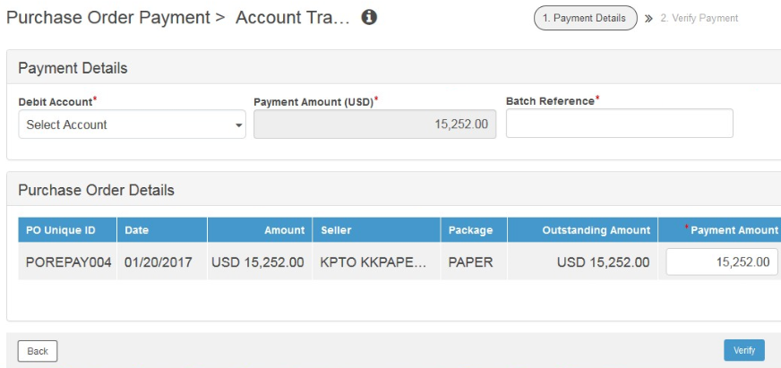 Purchase Order Payment